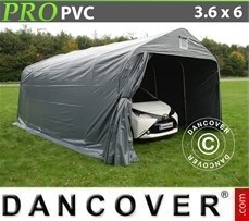 Tenda garage 3,6x6x2,68m PVC, grigio