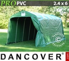 Tenda garage 2,4x6x2,34m PVC, Verde