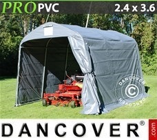Tenda garage 2,4x3,6x2,34m PVC, Grigio