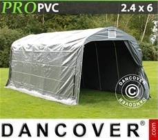 Tenda garage 2,4x6x2,34m PVC, Grigio