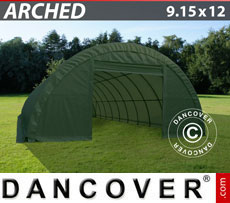 Tenda garage 9,15x12x4,5m, PVC Verde