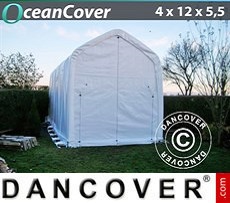 Tenda garage 4x12x4,5x5,5m, Bianca